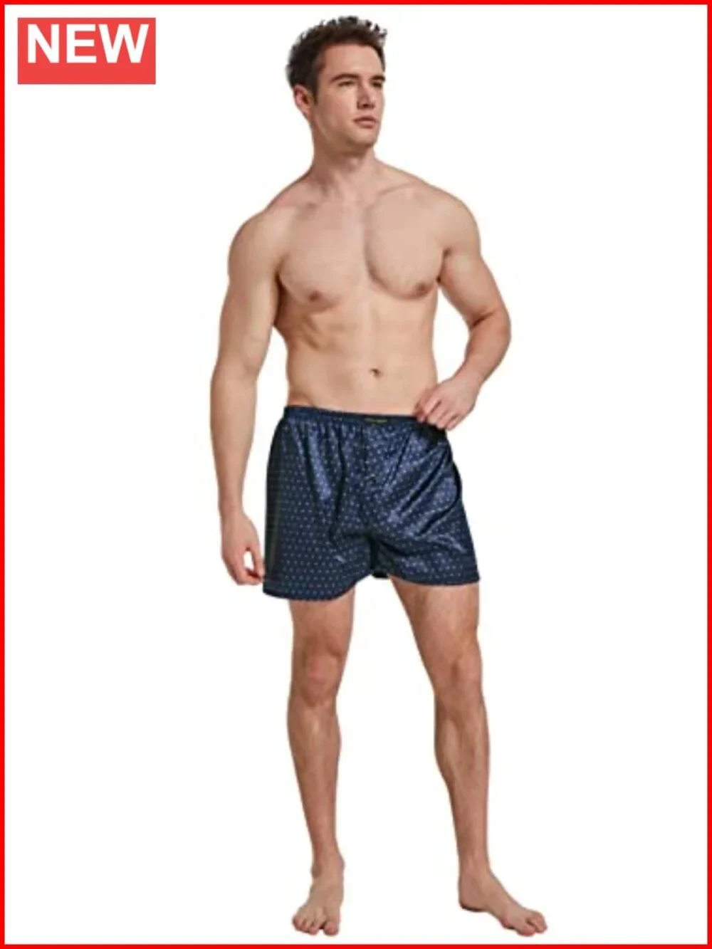 Satin Boxer Briefs Pack with Button Fly, Silky Feeling Sleep Shorts